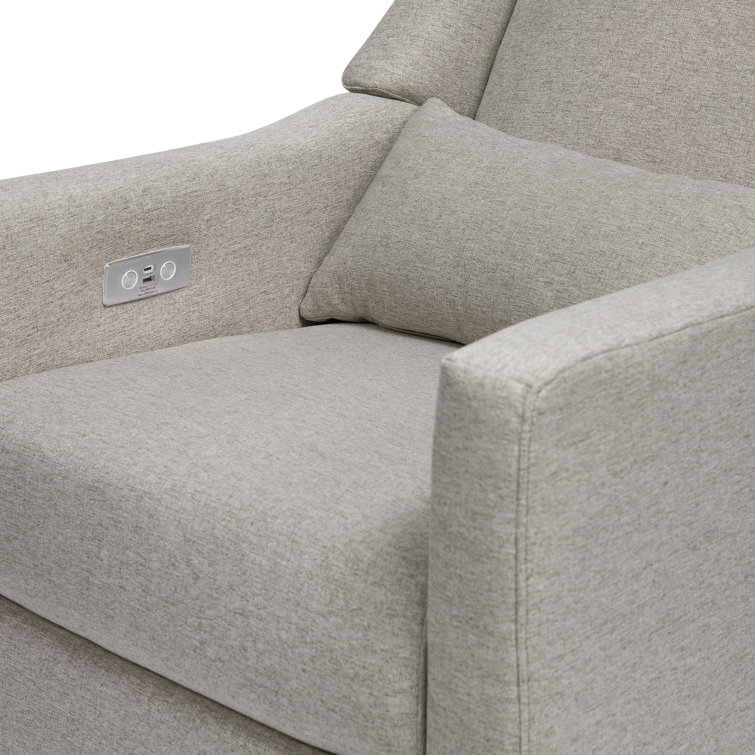 Eco-Weave Grey Performance Swivel Reclining Armchair with USB