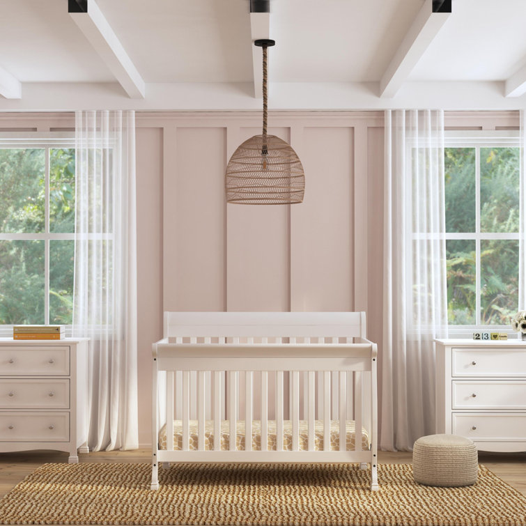 White New Zealand Pine 4-in-1 Convertible Crib