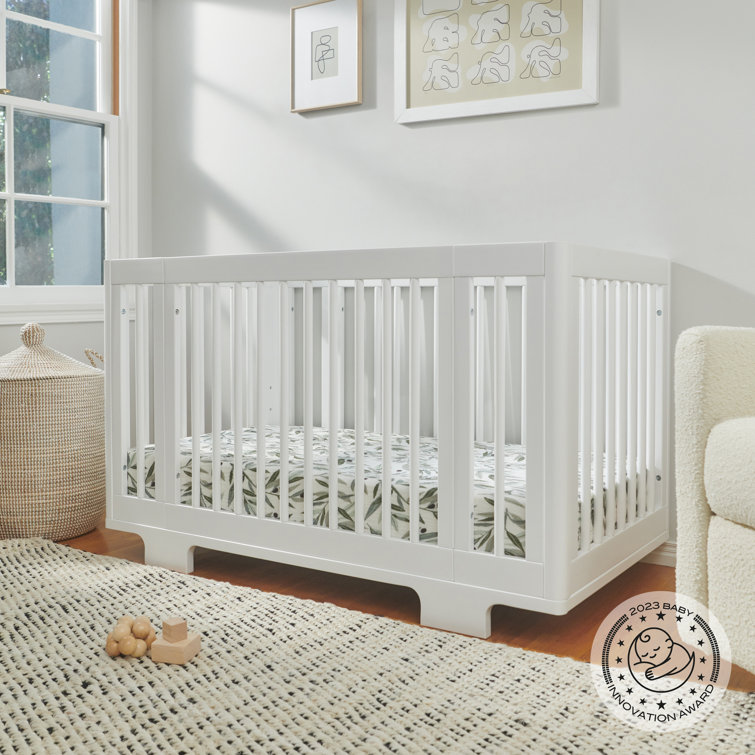 Yuzu White Pine 8-in-1 Convertible Crib with Conversion Kits