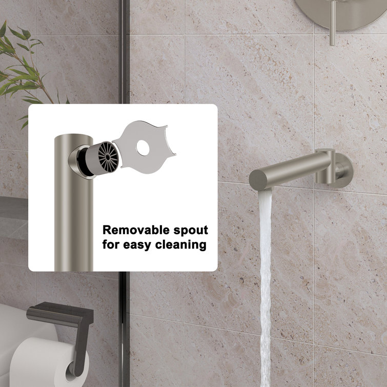 Brushed Nickel Dual Shower System with Handheld and Rain Shower Head