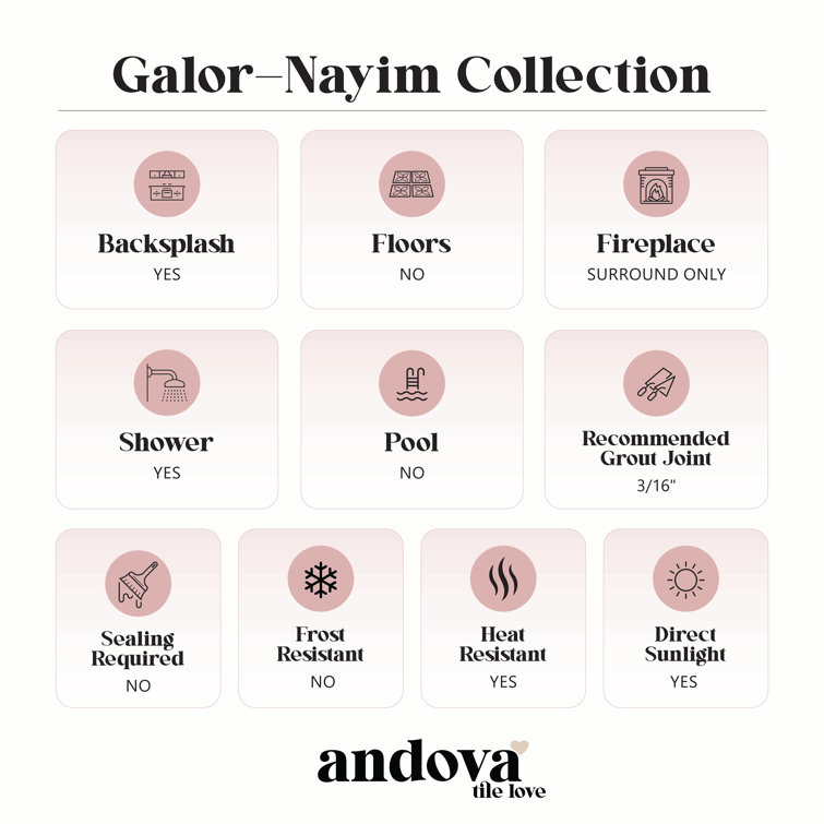 Galor-Nayim 3" x 12" Glossy White Ceramic Subway Tile