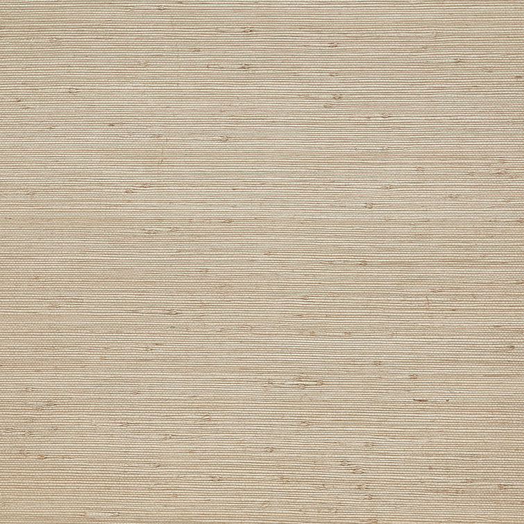 Beige Knotted Grasscloth Non-Pasted Textured Wallpaper Roll