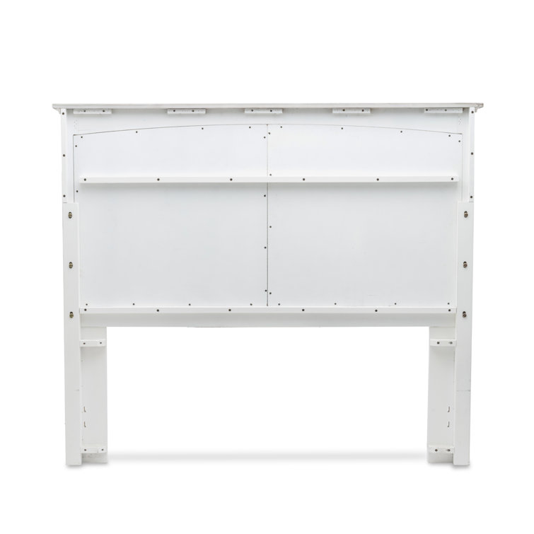Distressed Solid Wood Queen Headboard with Eco-Friendly Finish