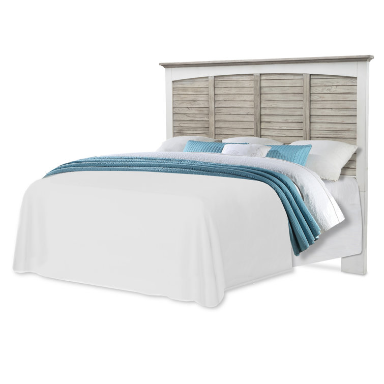 Distressed Solid Wood Queen Headboard with Eco-Friendly Finish