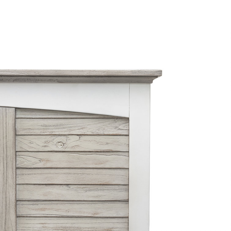 Distressed Solid Wood Queen Headboard with Eco-Friendly Finish