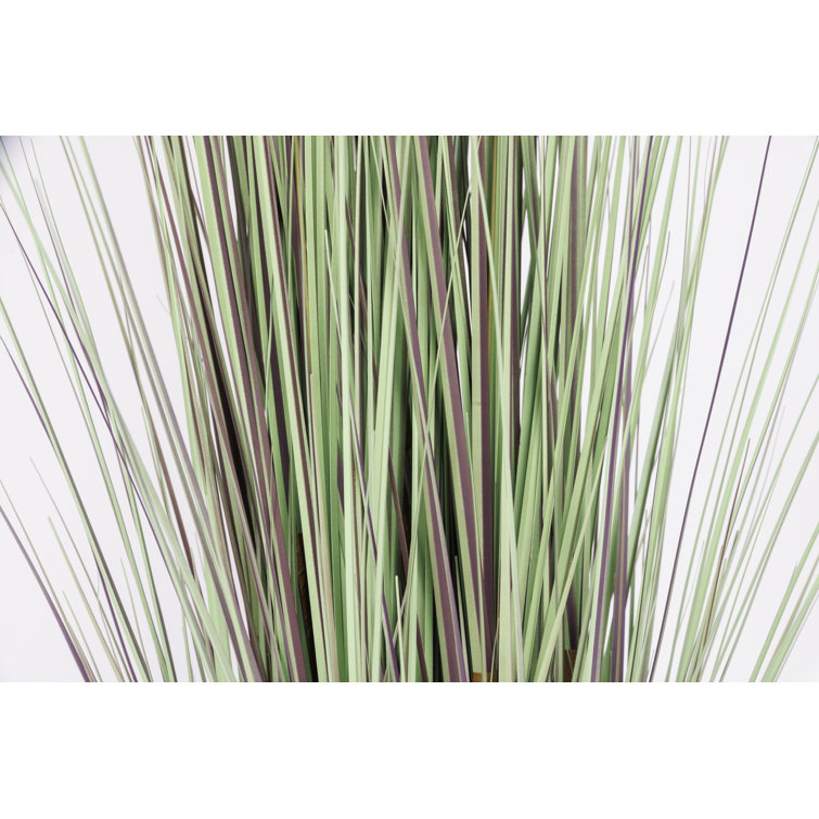 56'' Green and Pink Faux Pampas Grass Plant in Black Planter