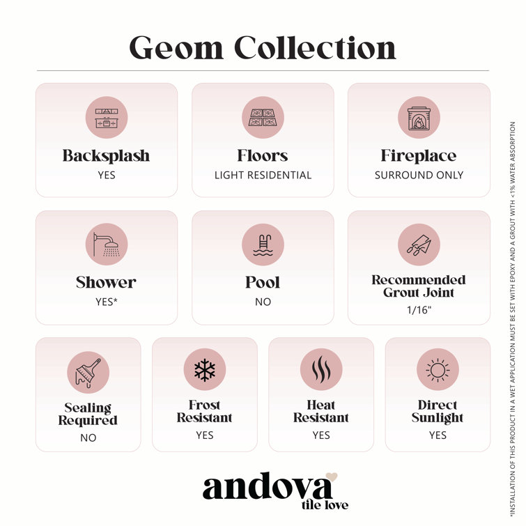 Geom Polished Gray Diamond Mosaic Tile for Kitchen and Bathroom