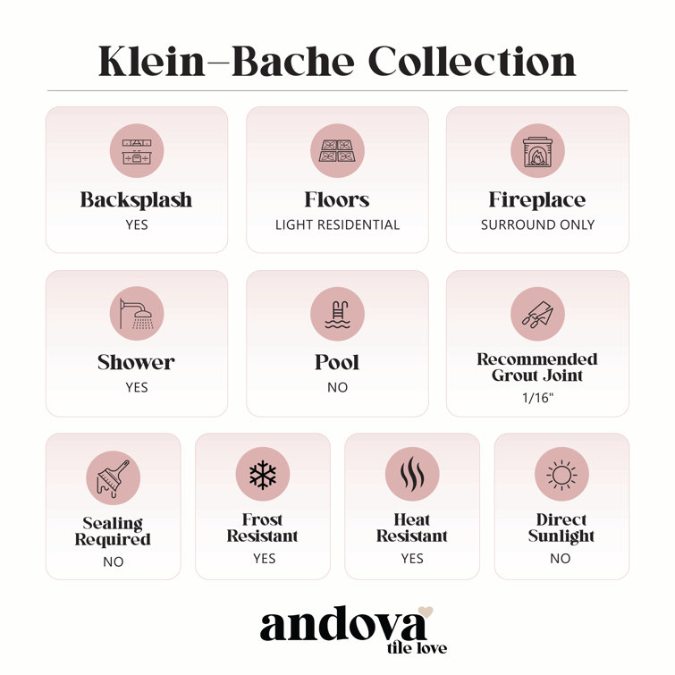 Klein-Bache Brown Aluminum and Glass Brick Mosaic Tile