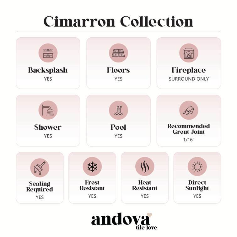 Cimarron Natural Stone Geometric Mosaic Tile Sheet