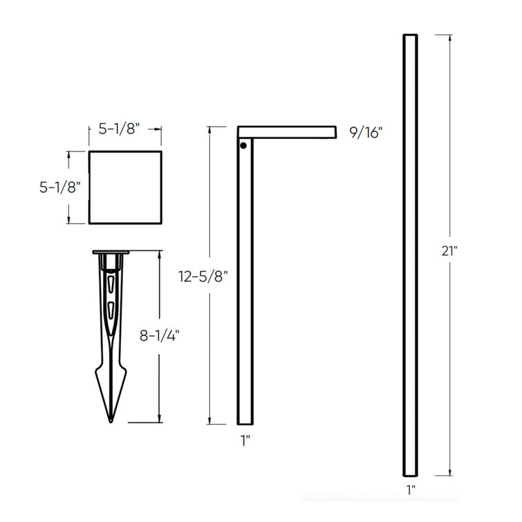 Black Aluminum Low Voltage LED Pathway Light