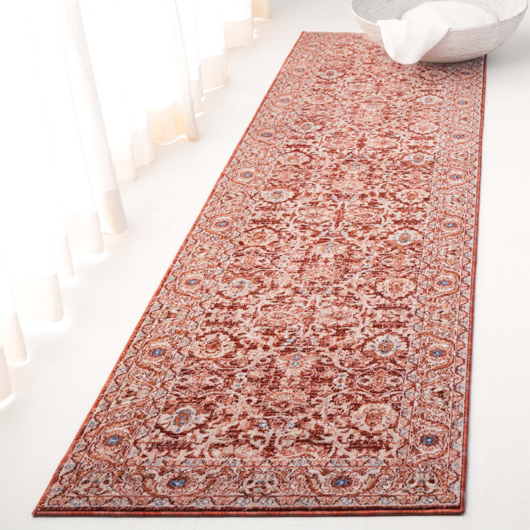 Hand-knotted Red Synthetic Oriental Runner Rug 2'2" x 8'