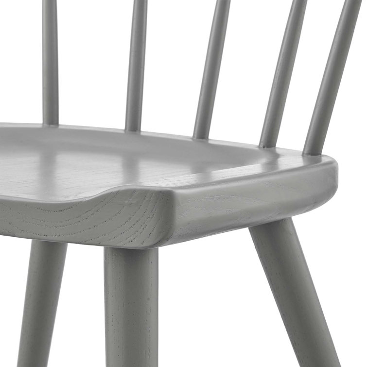 Sutter Light Gray Elm Wood Modern Farmhouse Dining Side Chair