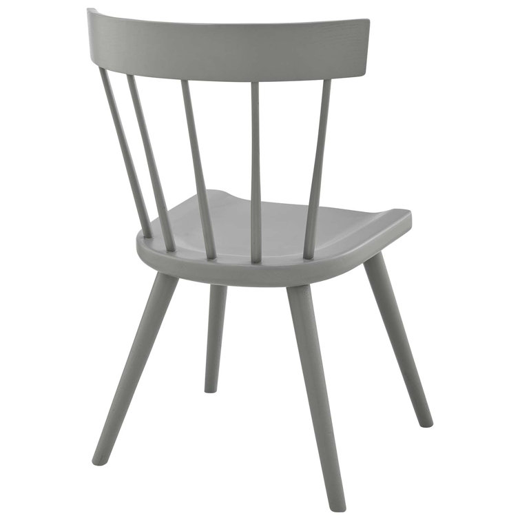 Sutter Light Gray Elm Wood Modern Farmhouse Dining Side Chair
