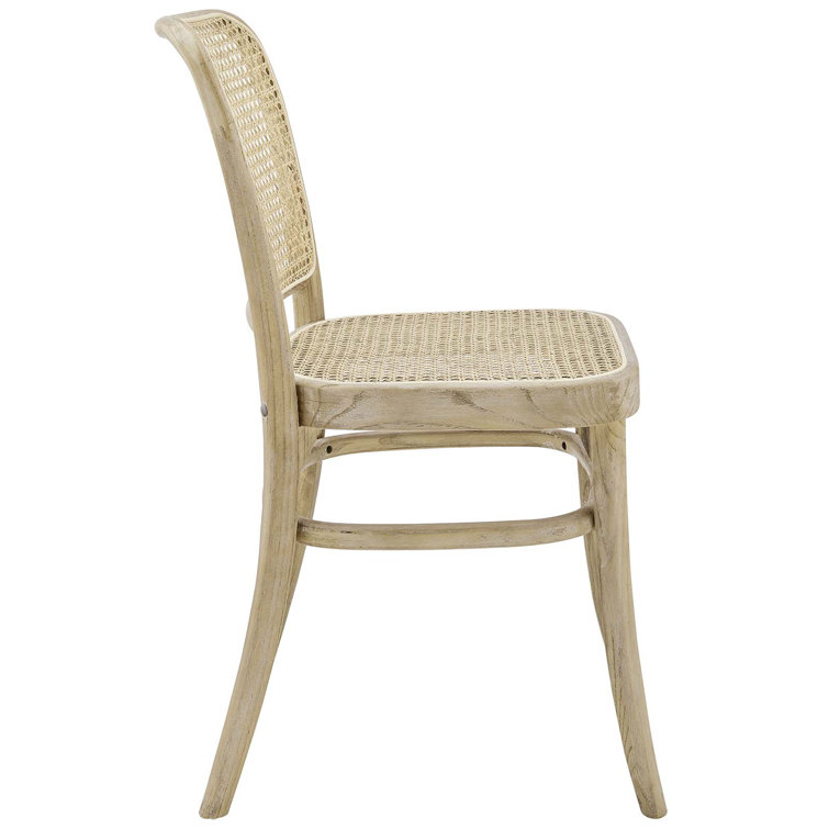 Winona Gray Elm Wood and Cane Side Chair