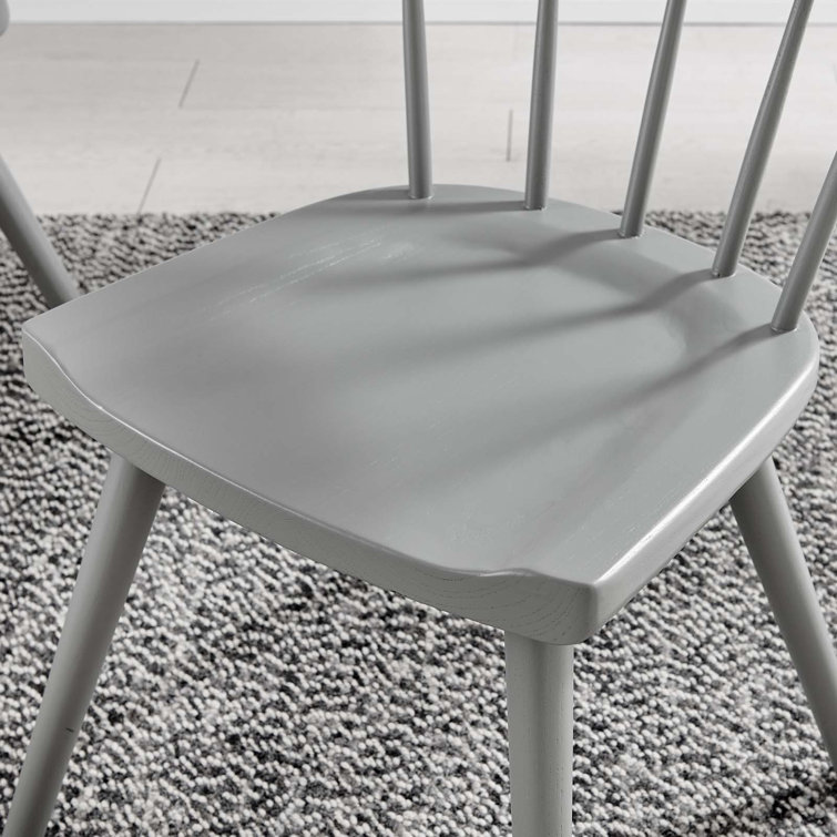 Sutter Light Gray Elm Wood Modern Farmhouse Dining Side Chair