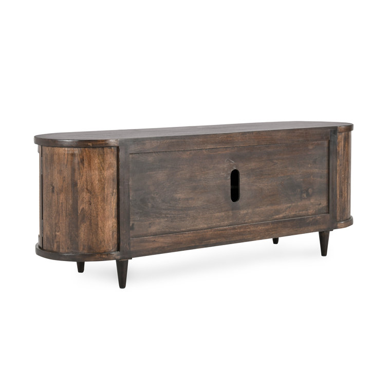 Teresa 70'' Dark Brown Mango Wood and Cane Sideboard