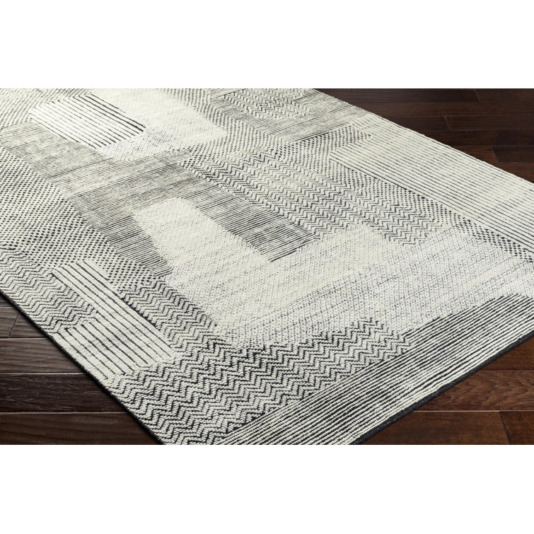 Gray Hand-Knotted Wool 4' x 6' Area Rug