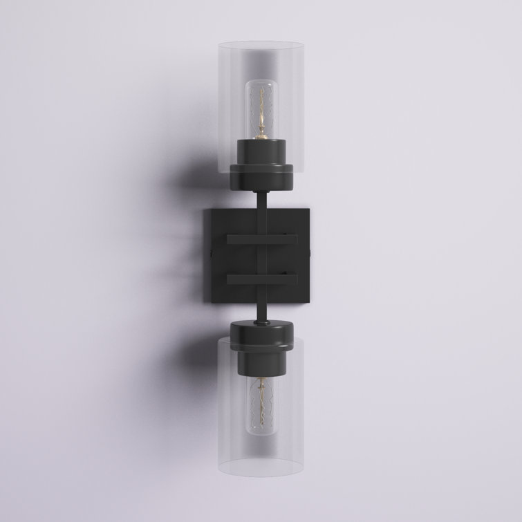 Matte Black Geometric Dimmable Electric Sconce