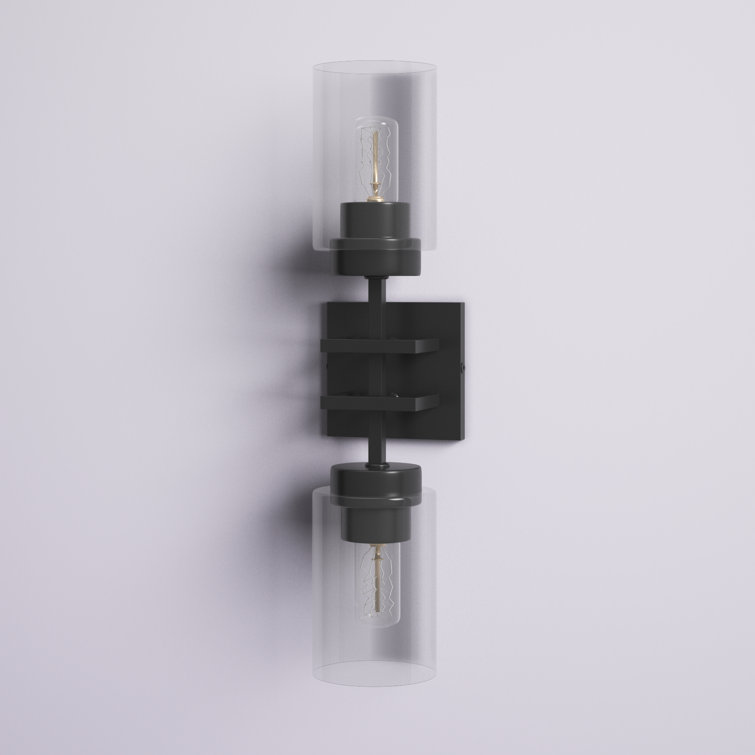 Matte Black Geometric Dimmable Electric Sconce