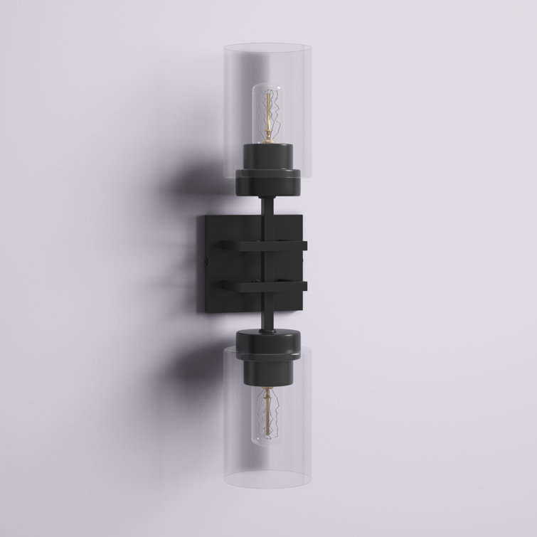Matte Black Geometric Dimmable Electric Sconce