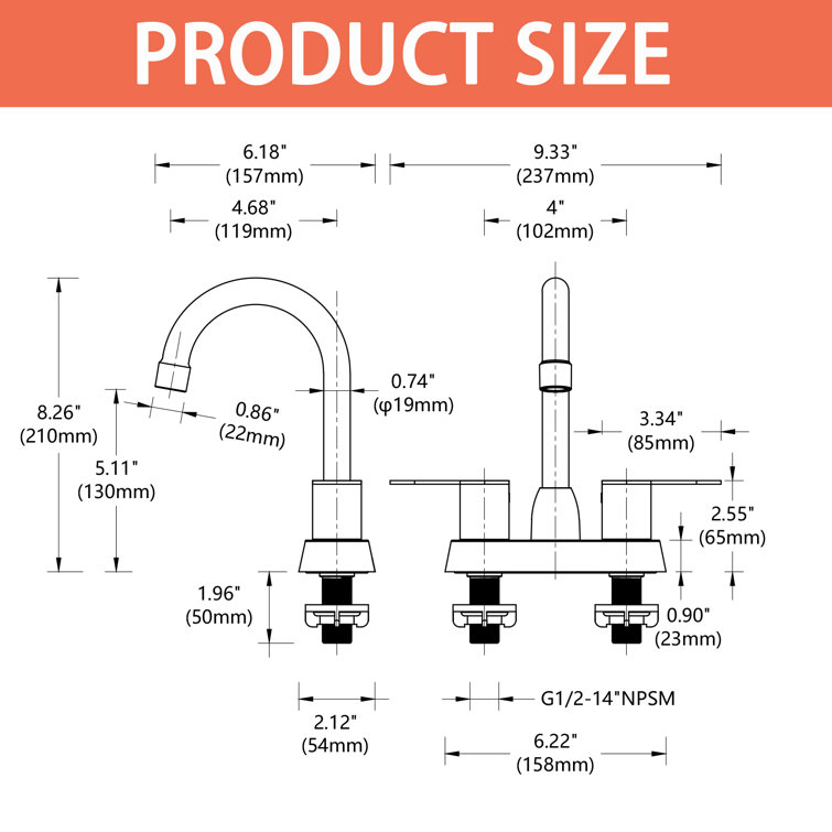 Brushed Nickel High Arc Double Handle Bathroom Faucet