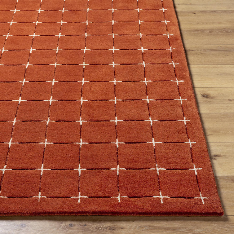 Mallory Rust and Beige Hand-Tufted Wool 8' x 10' Area Rug
