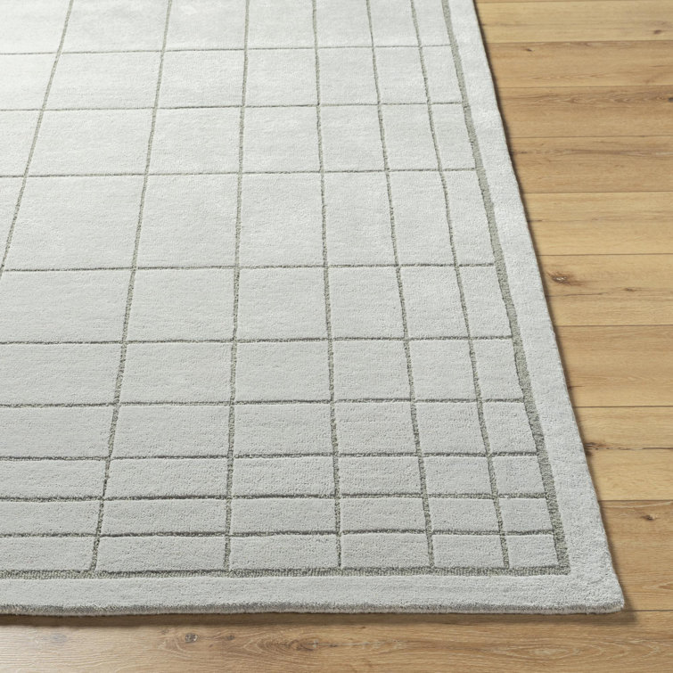 Gray 8' x 10' Hand-Tufted Wool Rectangular Rug