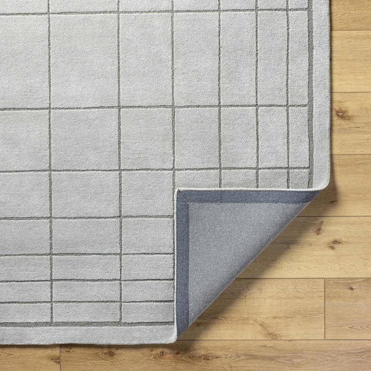 Gray 8' x 10' Hand-Tufted Wool Rectangular Rug