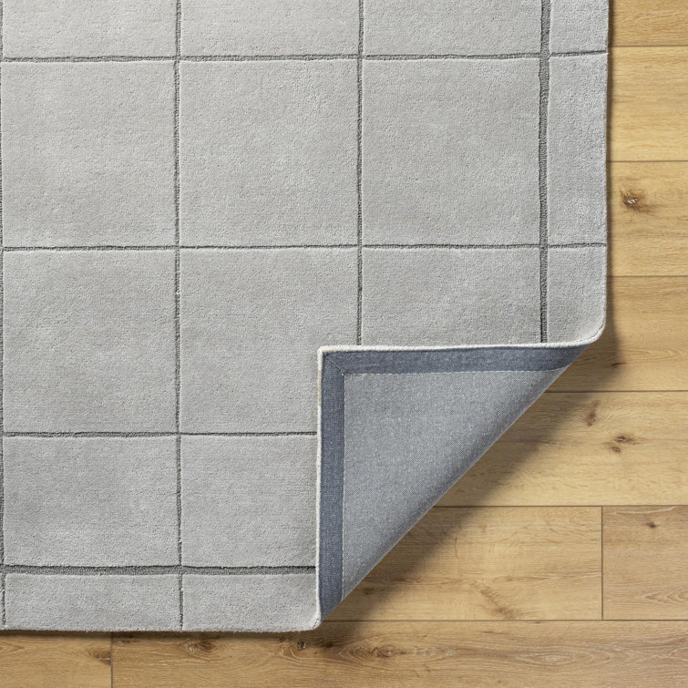 Mallory Gray Hand-Tufted Wool Rectangular Area Rug 8' x 10'