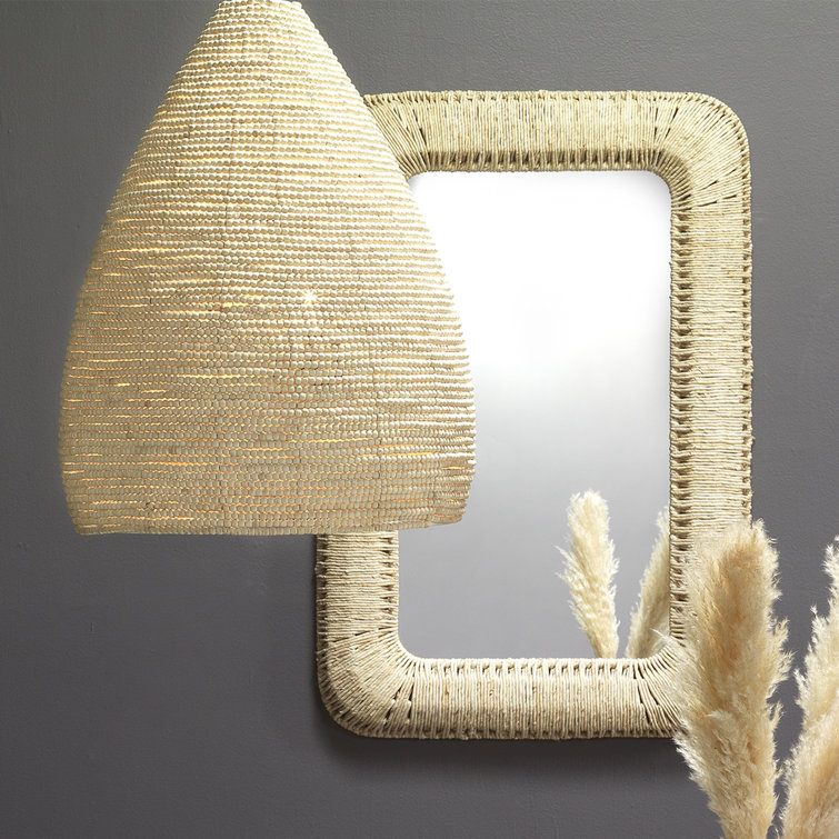 Karlene Off-White Beaded Large Pendant Light with Artisanal Design