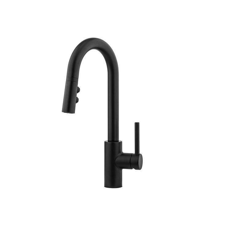 Stellen Matte Black Modern Pull-Down Bar Faucet
