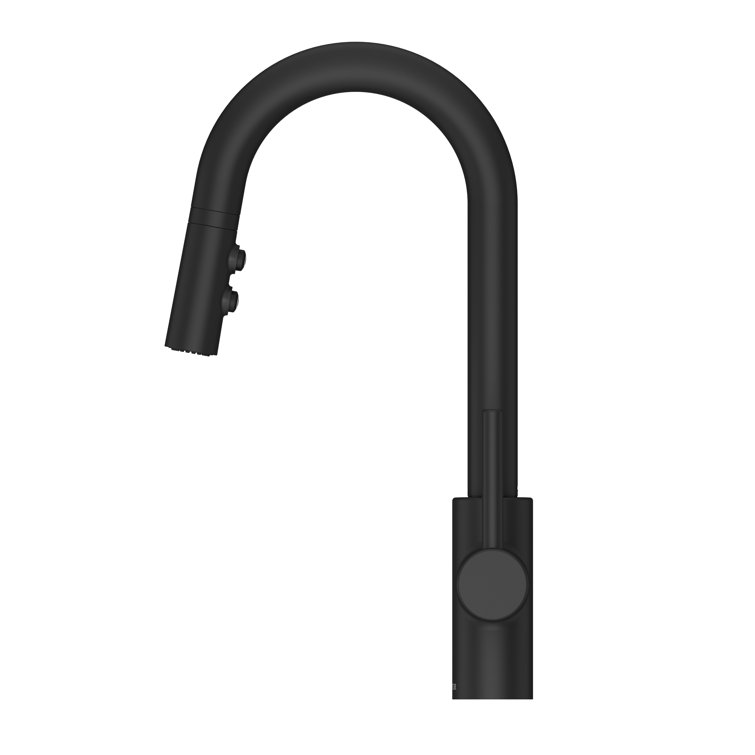 Stellen Matte Black Modern Pull-Down Bar Faucet