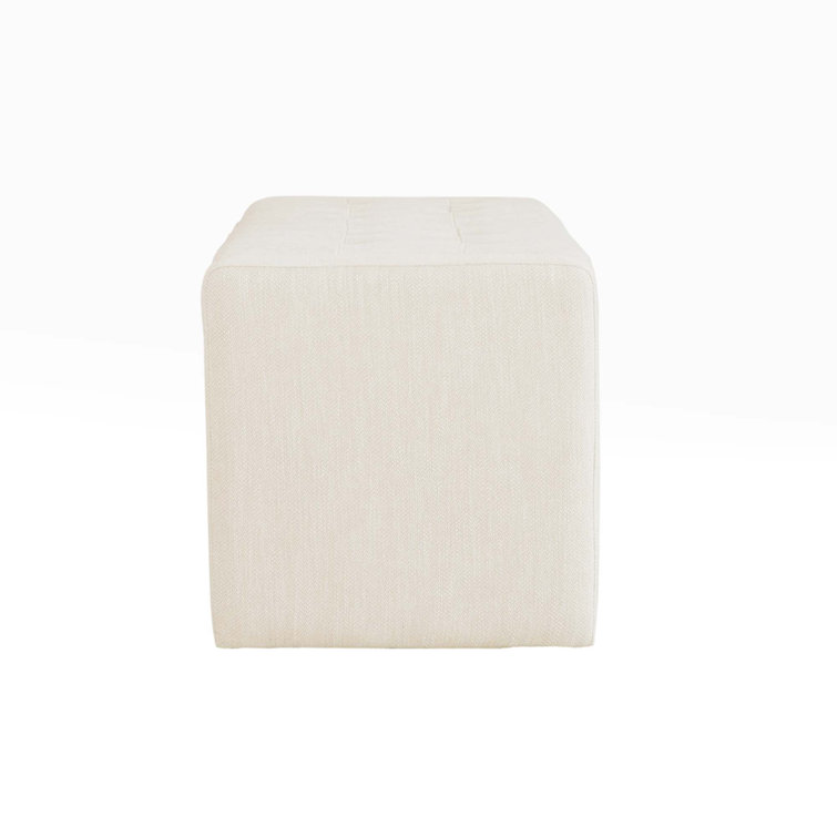 Gillian Cream Upholstered Storage Bench with Flip Top