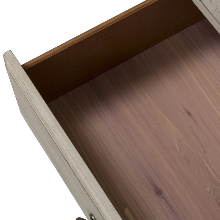 Farmhouse White 8-Drawer Dresser with Mirror
