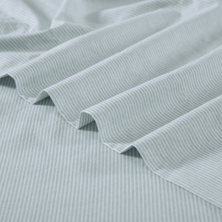 Spring Green Cotton Percale King Sheet Set with Deep Pockets