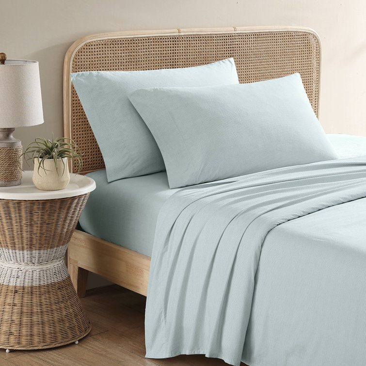 Spring Green Cotton Percale King Sheet Set with Deep Pockets