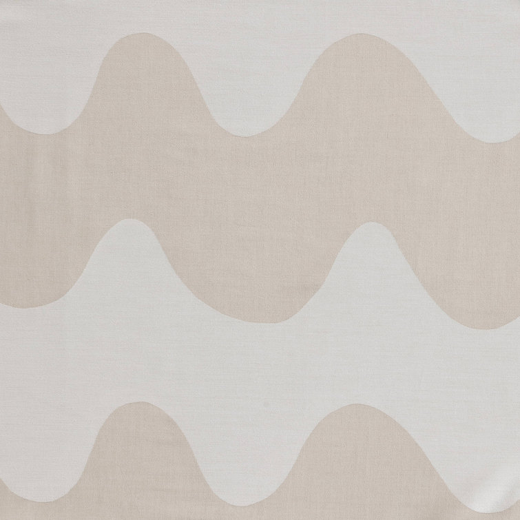 Beige Organic Cotton Jacquard Queen Duvet Cover Set