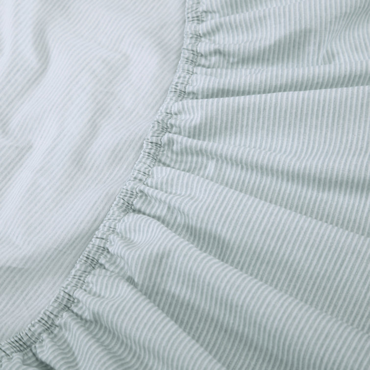 Spring Green Cotton Percale King Sheet Set with Deep Pockets