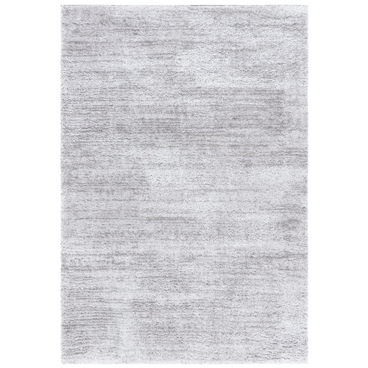 Tahoe Grey and Dark Grey Geometric Shag Rug