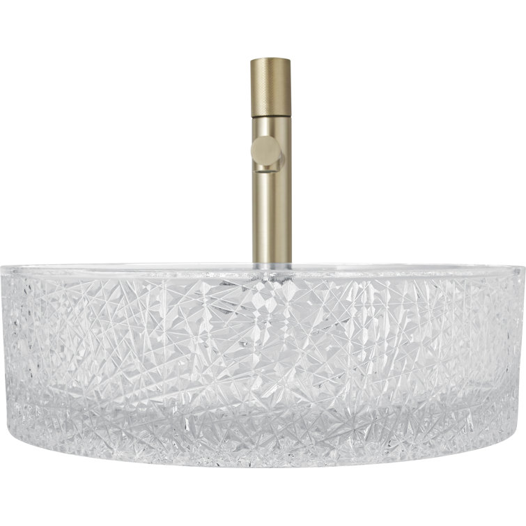 Stadium 16" Clear Tempered Glass Circular Vessel Sink