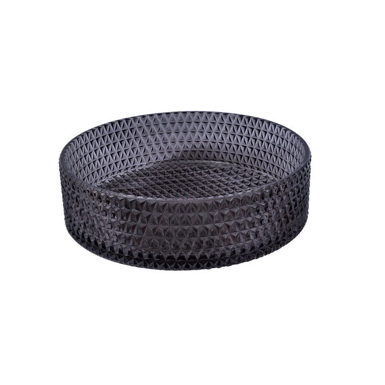 Scotch 16" Black Tempered Glass Circular Vessel Sink