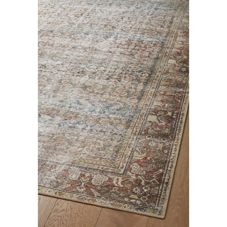 Georgie Multi/Spice Rectangular Wool and Synthetic Rug