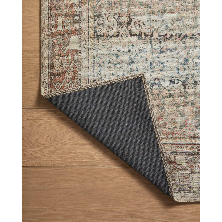 Georgie Multi/Spice Rectangular Wool and Synthetic Rug