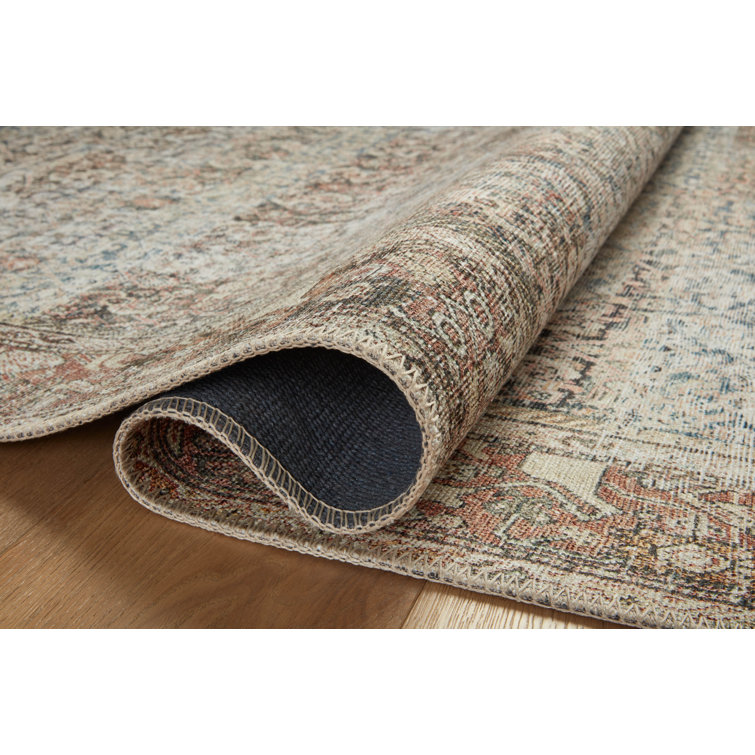 Georgie Multi/Spice Rectangular Wool and Synthetic Rug