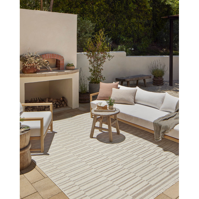 Ivory and Dove Geometric Hand-knotted Wool Area Rug 8'-10" x 12'-2"