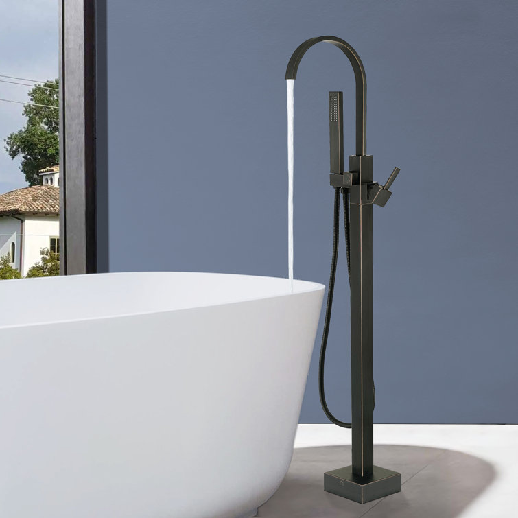 Venetian Bronze Freestanding Tub Faucet with Hand Shower
