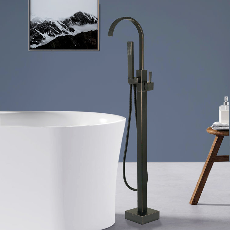 Venetian Bronze Freestanding Tub Faucet with Hand Shower