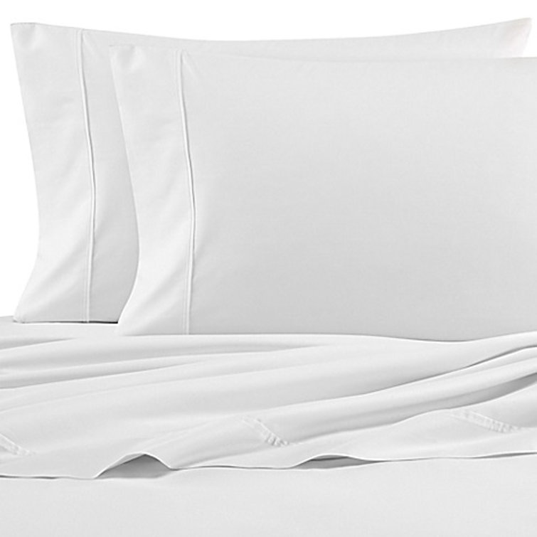 Full Size White Cotton Percale Sheet Set
