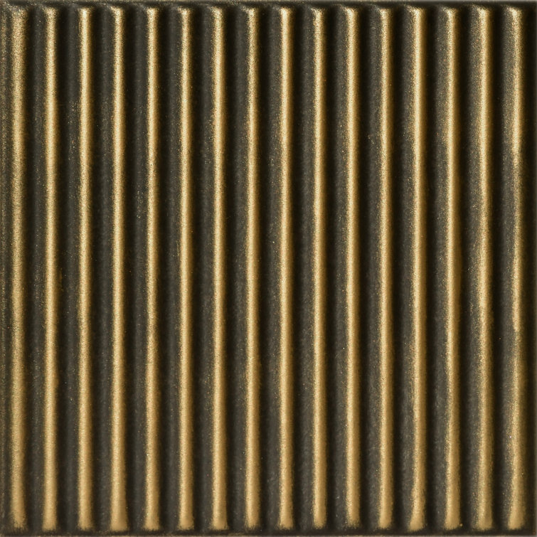 Antique Brass Faux Tin Glue-Up Ceiling Tile, 2 x 2 ft