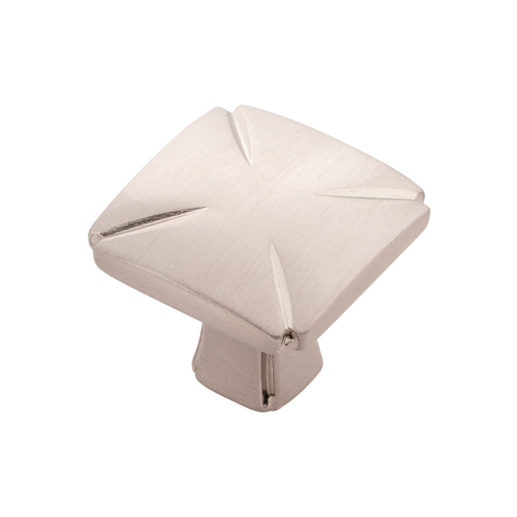 Satin Nickel Square Cabinet Knob with Sleek Design